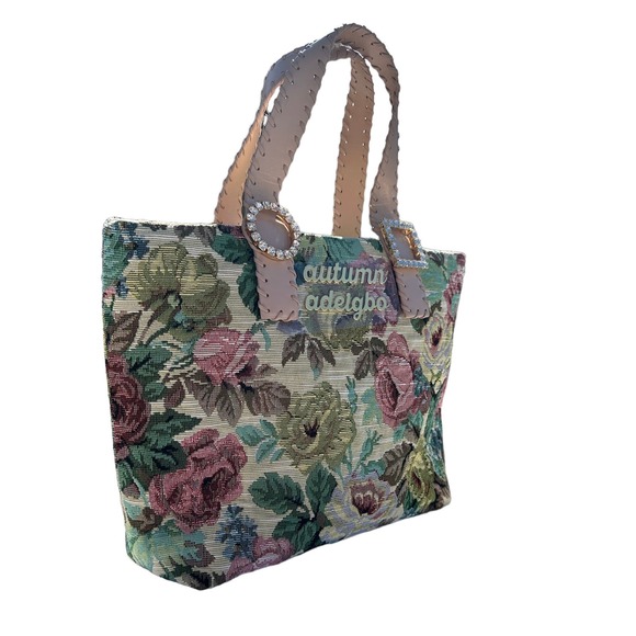 NWOT Autumn Adeigbo Floral Jacquard Handbag or Purse - Picture 6 of 7